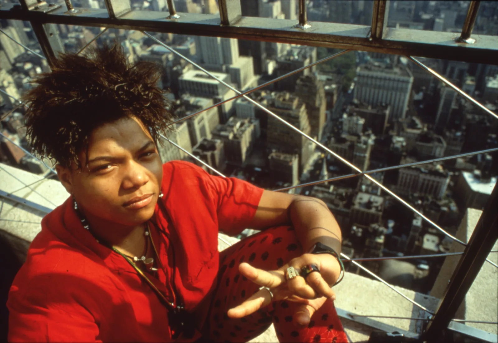 QUEEN LATIFAH EMPIRE STATE BUILDING NYC - Normski 1980S- 016